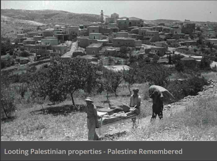 Looting Palestine properties