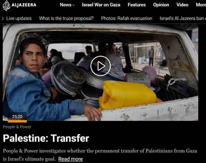 Palestine Transfer during Israeli attacks