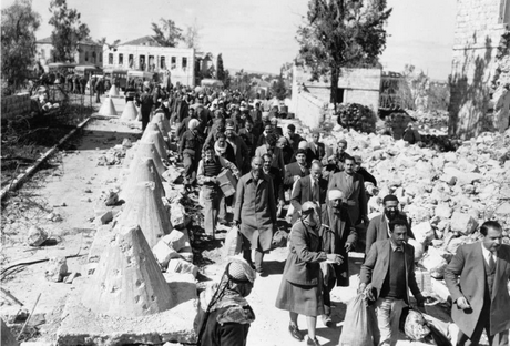 Palestinian displacement during Nakba in 1948